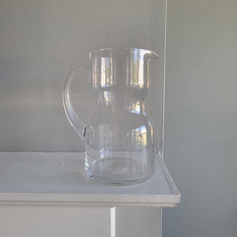VINTAGE Elegant Clear Glass Watering Pot Vase - Picture 4 of 7
